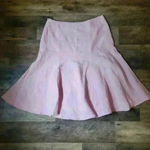 100% Linen Pink Island Company Skirt Size Small - Picture 4 of 7